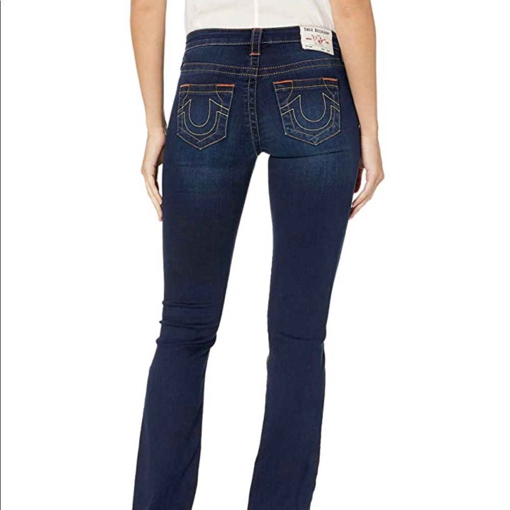 True Religion Billie Mid Rise Straight Leg Jeans